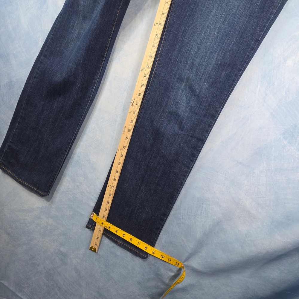 Levis 505 Straight Leg Jeans Womens 14 Dark Wash Indigo Denim Mid Rise Classic - Picture 5 of 8